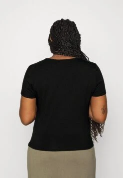 Curvy Front Lace - T-Shirt Basic -Black -Anna Field 0beafd62b3f64d9b9af09bdaf0b5735f