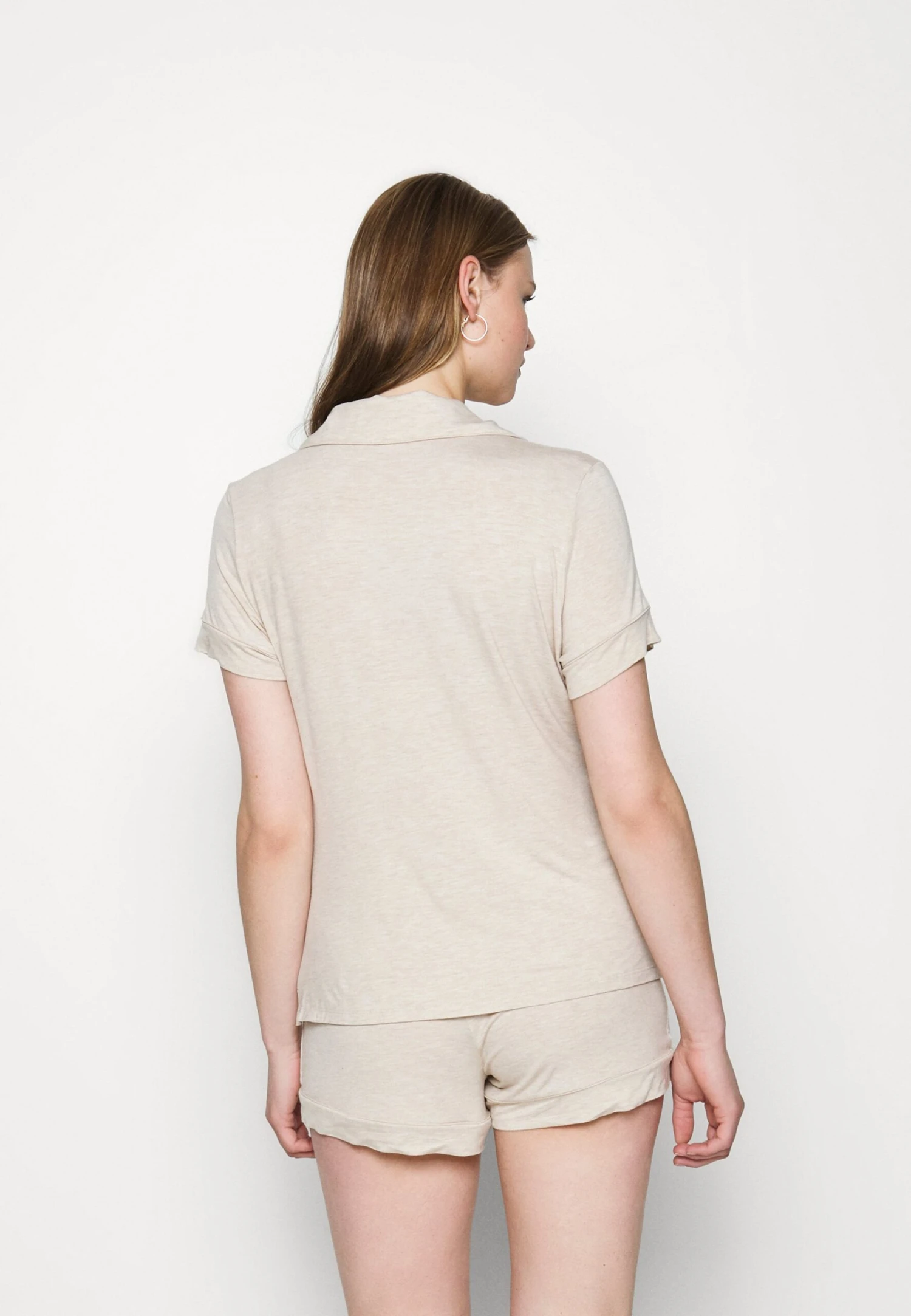 Anna Field Button Through Pj Set- Pyjama - Beige 3 Anna Field Button Through Pj Set- Pyjama - Beige - Afbeelding 3