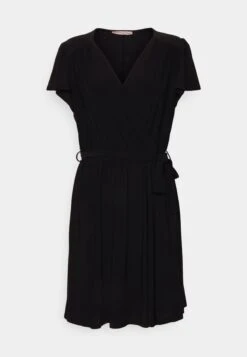 Frilled Cap Sleeves Flared Dress - Jerseyjurk - Black -Anna Field 362bbdf9d64744cfa0f85eb27c00e199