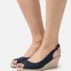 Anna Field Sandalen Met Sleehak - Dark Blue