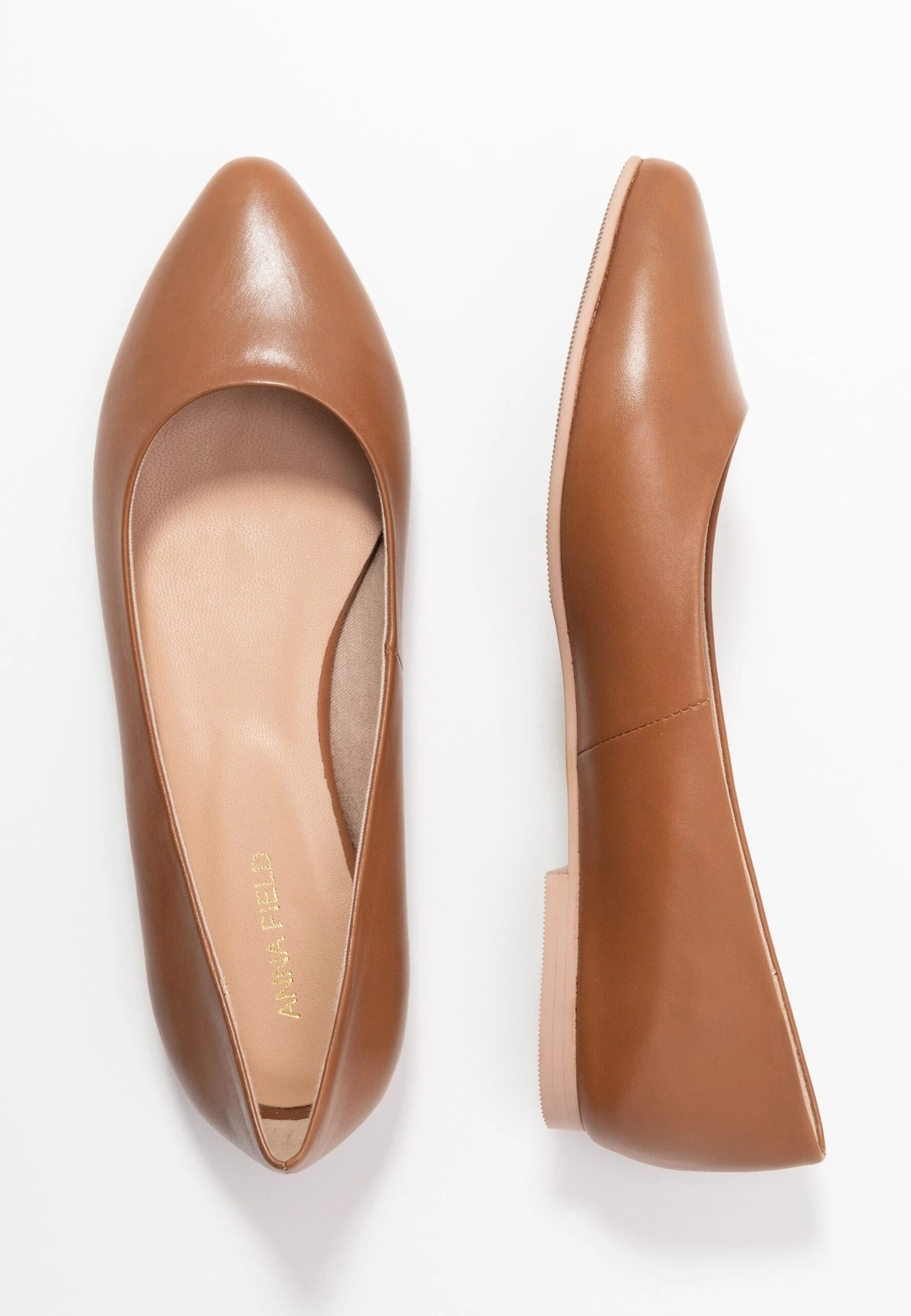Anna Field Leather - Ballerina'S - Cognac 4 Anna Field Leather - Ballerina'S - Cognac - Afbeelding 4