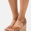 Anna Field Leather - Sandalen Met Hoge Hak - Cognac