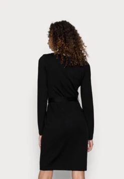 Anna Field Lace Insert V Neckline Loose Dress - Gebreide Jurk - Black -Anna Field 456cb8ebb1c44bd68a3b21b2d1991545