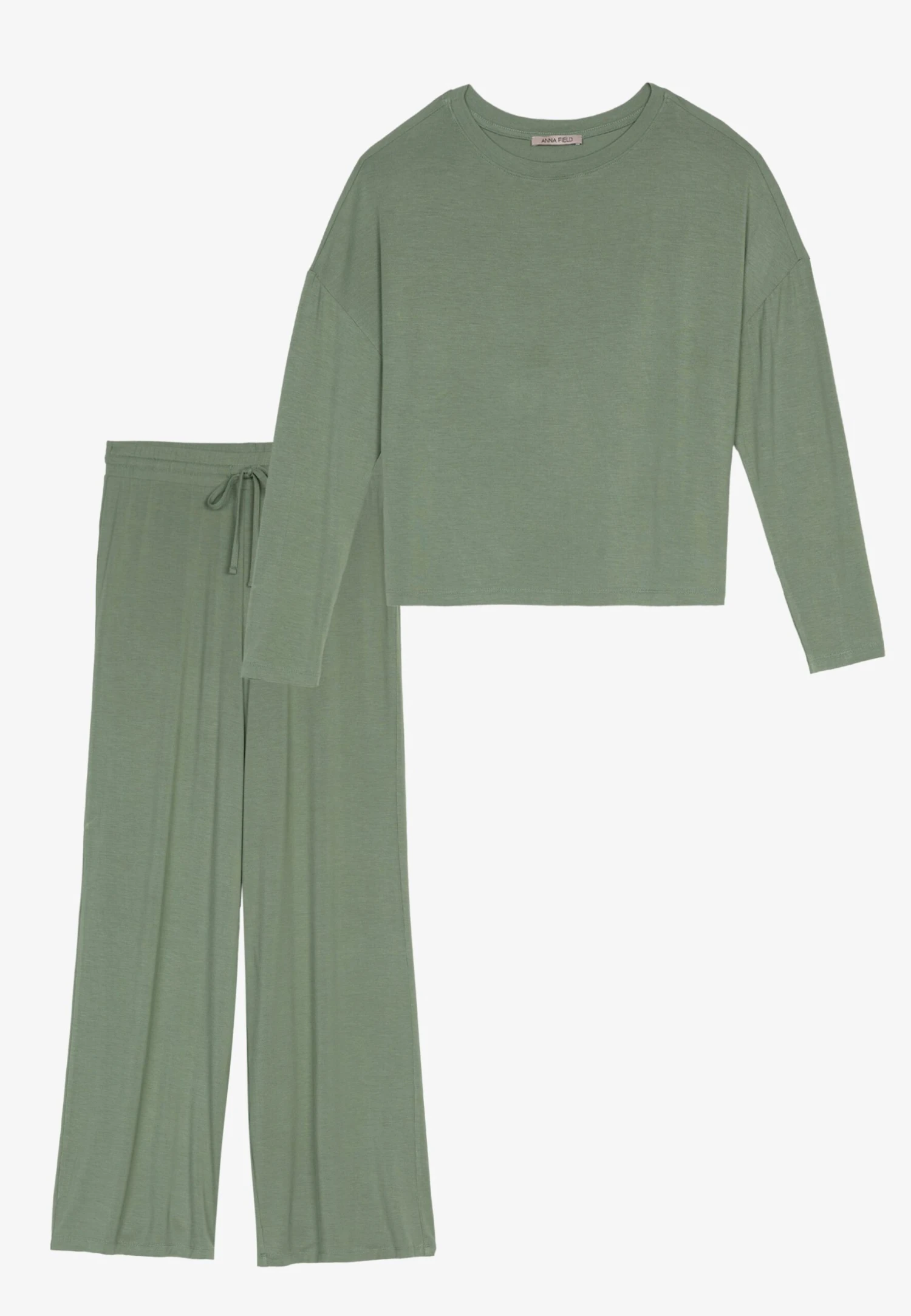 Anna Field Wide Leg - Pyjama - Khaki 6 Anna Field Wide Leg - Pyjama - Khaki - Afbeelding 6