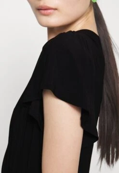 Frilled Cap Sleeves Flared Dress - Jerseyjurk - Black -Anna Field 5b8e9611fb0d41cd8649017fb9c797e7