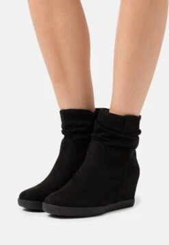 Anna Field Winter Boot - Enkellaarsjes Met Sleehak - Black