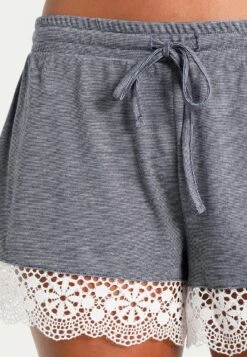 Anna Field Sarah Short Pj Set- Pyjama - Off-White/Dark Blue -Anna Field 6f89a2a5cdf84a3c8c843968bd01c00e