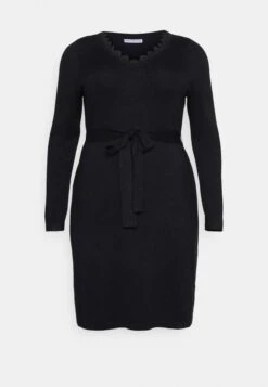 V Ausschnitt Mini Strickkleid Mit Gürtel Und Spitzeneinsatz - Gebreide Jurk - Black 10 V Ausschnitt Mini Strickkleid Mit Gürtel Und Spitzeneinsatz - Gebreide Jurk - Black -Anna Field 790565303d124c06af42b6c850552f55