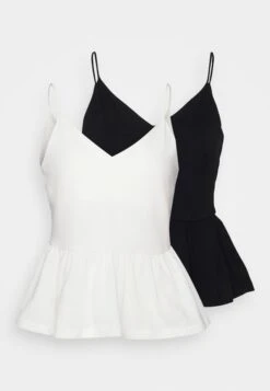 Petite 2Pack- Blouse - Black/ White -Anna Field 86be941200074af281958dcb1a7a45a0