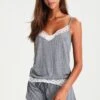 Anna Field Sarah Short Pj Set- Pyjama - Off-White/Dark Blue