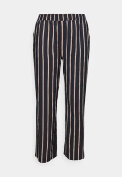 Wide Leg Pant - Broek - Dark Blue/Brown/White -Anna Field aa9df79e817344bbb0010b3b238e8ac1