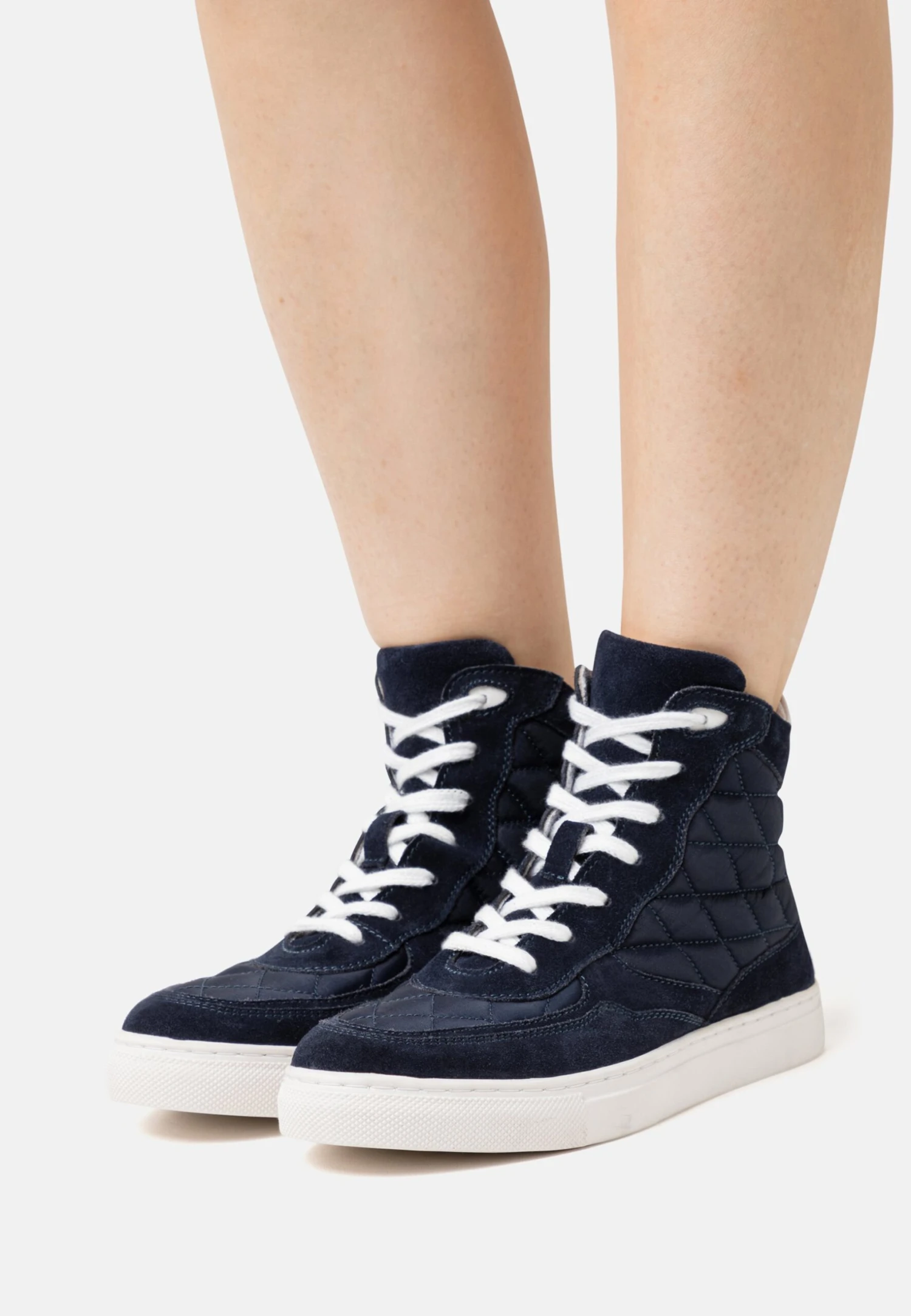 Anna Field Leather - Sneakers Hoog - Dark Blue 1 Anna Field Leather - Sneakers Hoog - Dark Blue