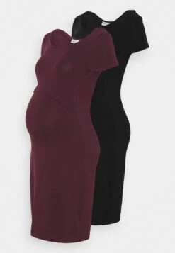 2Er Pack Nursing Function Dress - Etui-Jurk - Black/Bordeaux -Anna Field d2587d5bbf414ed687a71c7bfef589b6