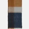 Anna Field Sjaal - Brown/White/Blue