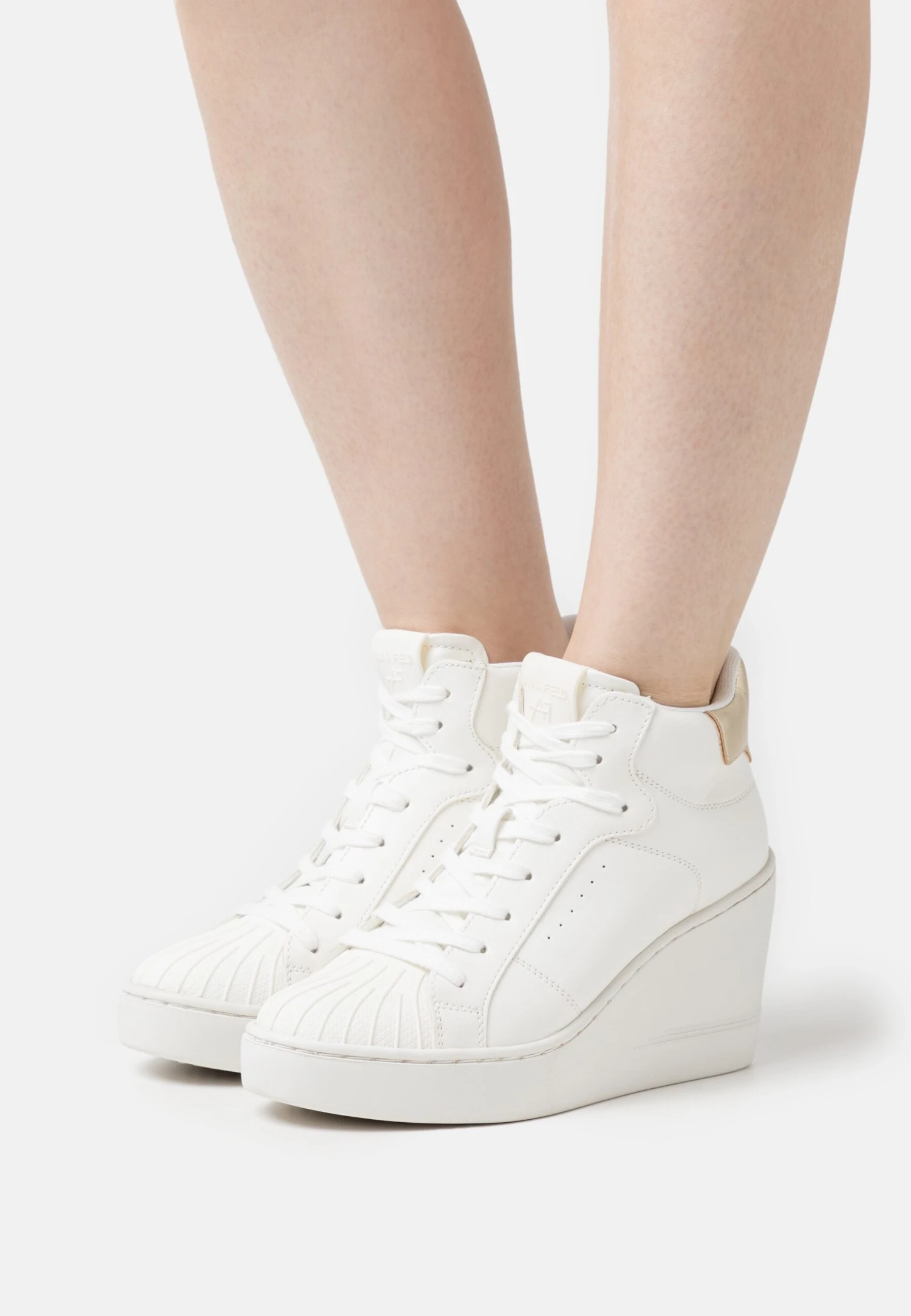 Anna Field Sneakers Hoog - White/Gold 1 Anna Field Sneakers Hoog - White/Gold