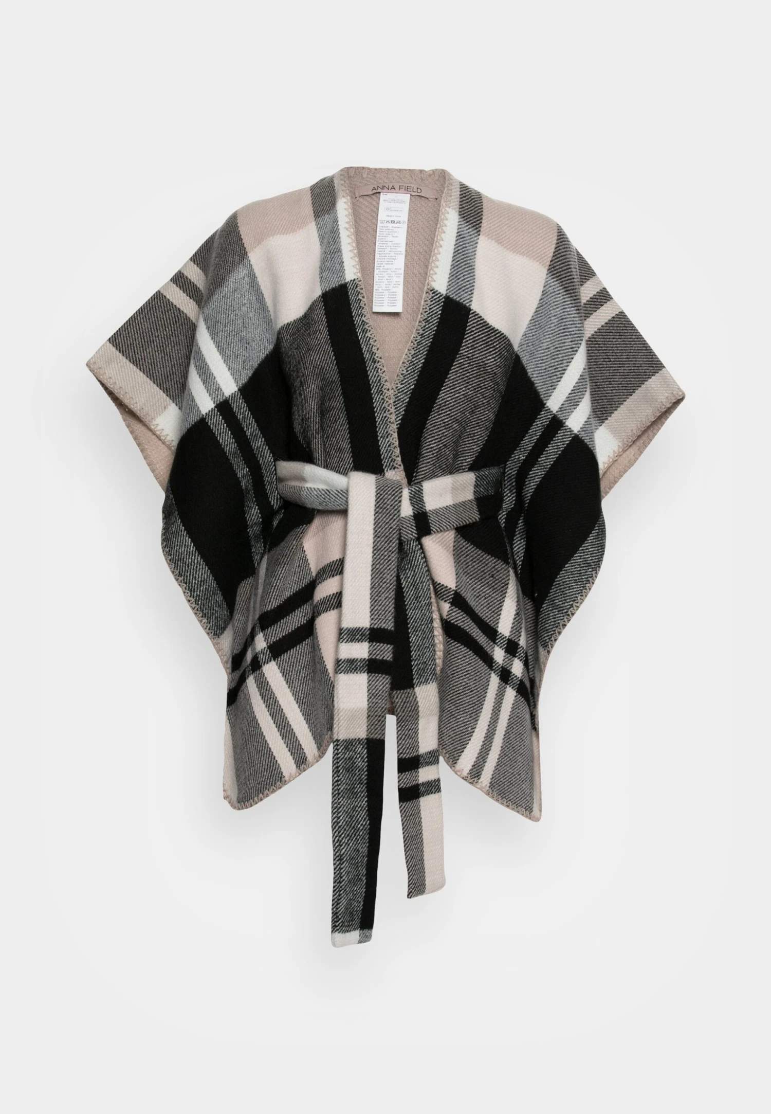Anna Field Poncho - Black/White 1 Anna Field Poncho - Black/White