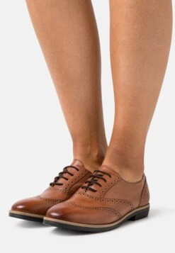 Anna Field Leather- Veterschoenen - Cognac