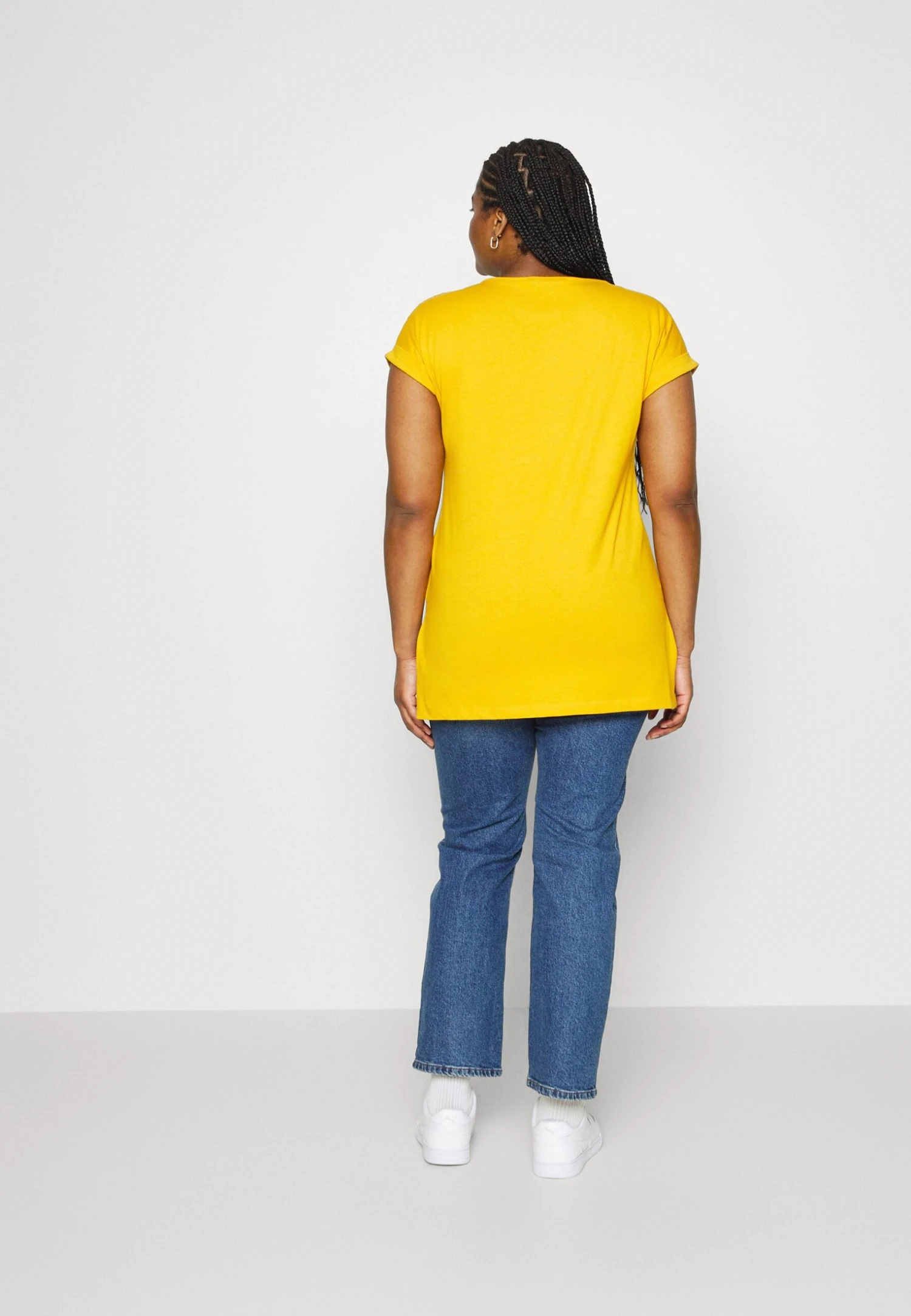 Long- T-Shirt Basic - Dark Yellow 3 Long- T-Shirt Basic - Dark Yellow - Afbeelding 3
